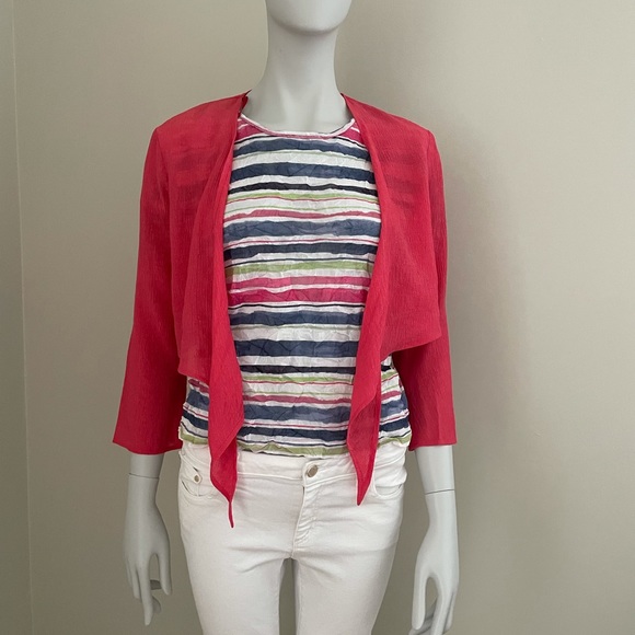 Fox’s Coral Viscose-Blend Tie-Front Shrug - Picture 3 of 6